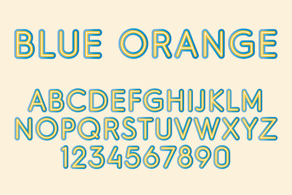 Blue Orange: A Bold Color Font for Modern Design
