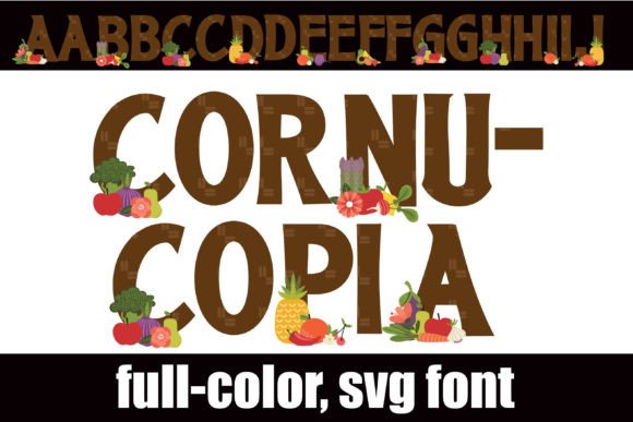 Cornucopia: A Color Font for Autumn Design