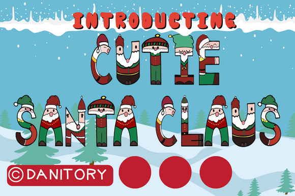 Cutie Santa Claus: A Festive Color Font for Designers