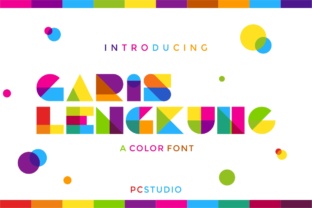 Exploring Garis Lengkung: A Modern, Colorful Typeface for Bold Designs