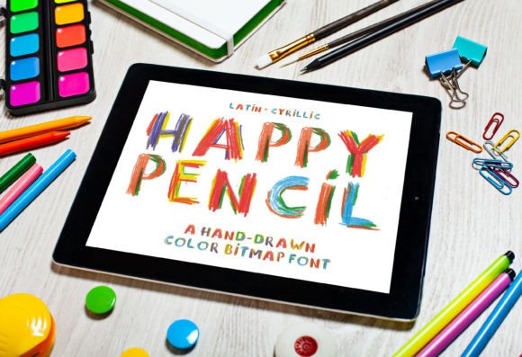 Happy Pencil: A Playful Color Font for Kid-Friendly Design