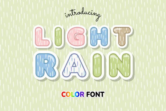 Light Rain: A Modern Color Font for Elegant Design