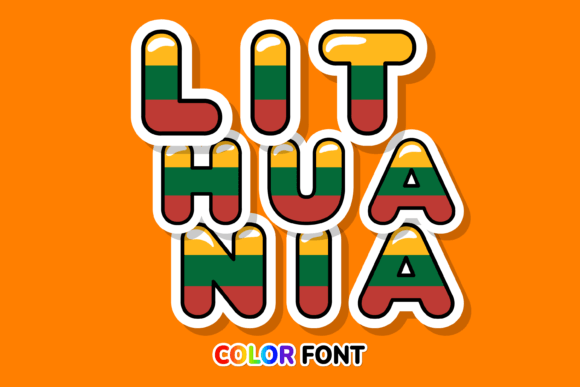 Lithuania Color Font: Design with National Pride