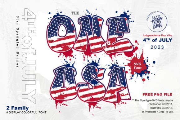 One USA: A Color Font for Patriotic Design