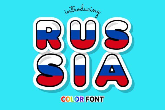 Russia: A Bold Color Font for Modern Design