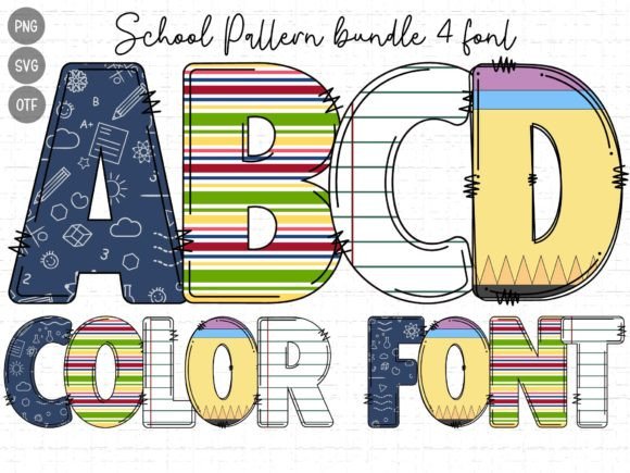 School Pattern: The Playful Color Font for Creative Projects